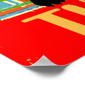 Black Cat on Abstract Wallpaper, edit text Poster (Hoek)