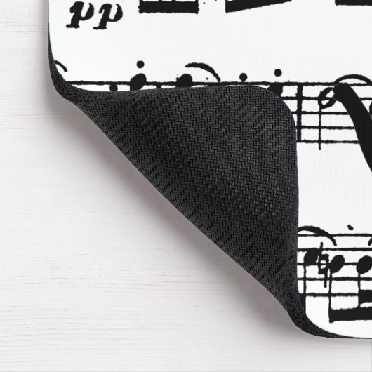 Black Cat on Sheet Music Muismat (Hoek)