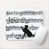 Black Cat on Sheet Music Muismat (Met muis)