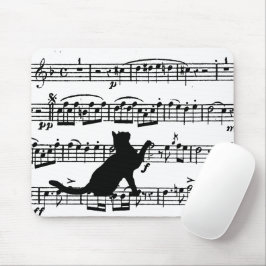 Black Cat on Sheet Music Muismat