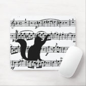 Black Cat on Sheet Music Muismat (Met muis)