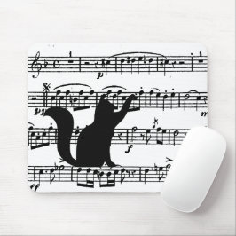 Black Cat on Sheet Music Muismat