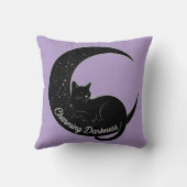 Black Cat on the Crescent Moon: Charm of Darkness Kussen (Achterkant)