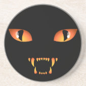 Black Cat Onderzetter Fun Halloween Evil Cat Decor (Voorkant)