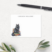 Black Cat op een Stack van Boeken Gepersonaliseerd Post-it® Notes