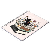 Black Cat op het boek Funny Cat Notitieboek (Linkerzijde)