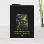 BLACK CAT & OWL - HALLOWEEN KAART (Achterkant)