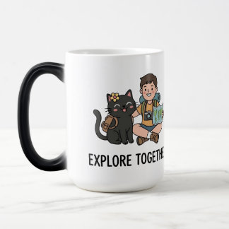 Black Cat Owner World Travel Adventure Coffee Tea Magische Mok