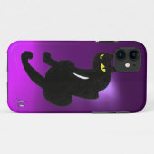 BLACK CAT-paars Case-Mate iPhone Case (Achterkant (horizontaal))