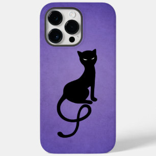 Black Cat Paars Elegant Evil Kat Case-Mate iPhone 14 Pro Max Hoesje