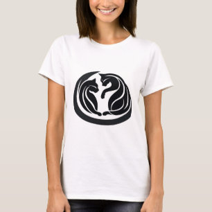 Black Cat Pair: een modern liefdesverhaal T-shirt