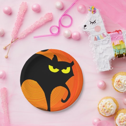 Black Cat Paper Bord (Feest)