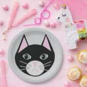 Black cat papieren bordje (Feest)