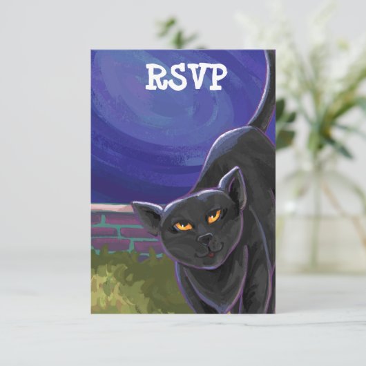 Black Cat Party Center Kaart (Staand voorkant)