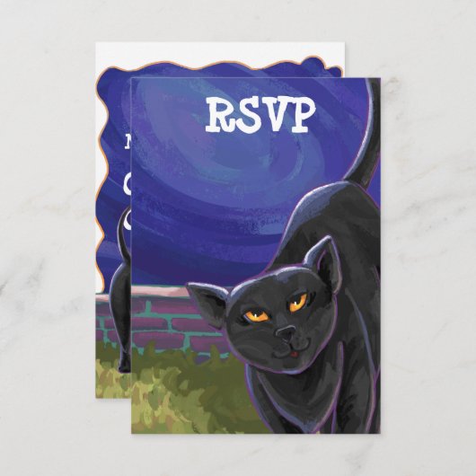 Black Cat Party Center Kaart (Voorkant / Achterkant)