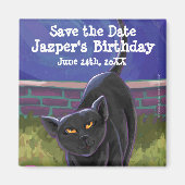 Black Cat Party Center Magneet (Voorkant)