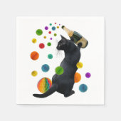 Black Cat Party Napkins Servetten (Voorkant)