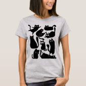 Black cat party t-shirt (Voorkant)