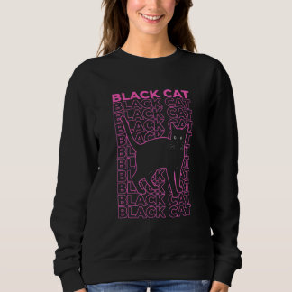 Black Cat Pastel Aesthetic Trui
