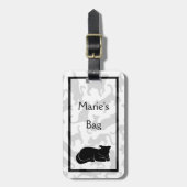 Black Cat Pattern Bagagelabel (Voorkant verticaal)