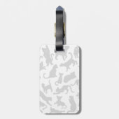 Black Cat Pattern Bagagelabel (Achterkant verticaal)