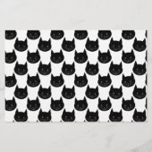 Black Cat Pattern. Briefpapier (Voorkant)