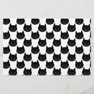 Black Cat Pattern. Briefpapier