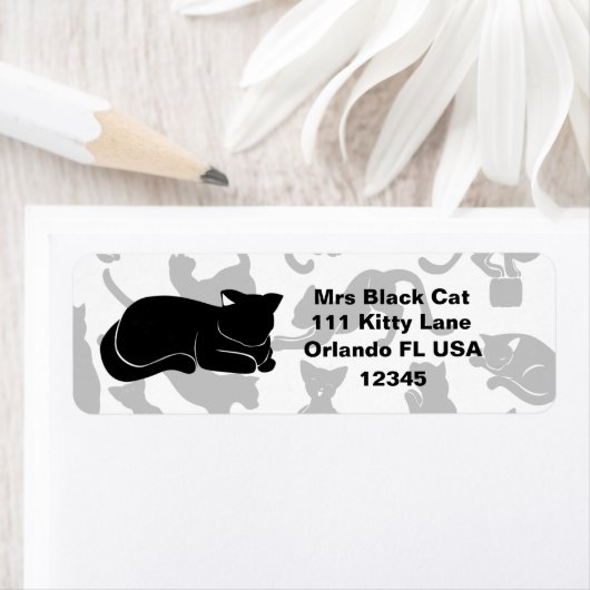 Black Cat Pattern Etiket (Insitu)
