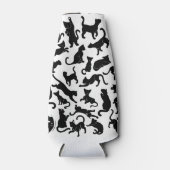 Black Cat Pattern Flesjeskoeler (Voorkant)