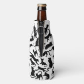 Black Cat Pattern Flesjeskoeler (Fles Achterkant)
