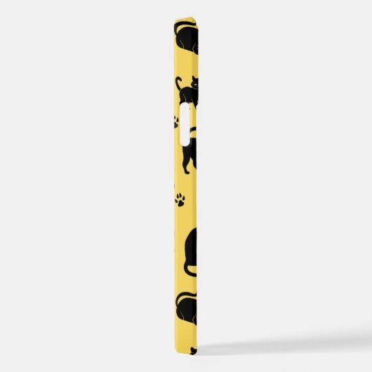 Black Cat Pattern iPhone Hoesje (Rechterkant)