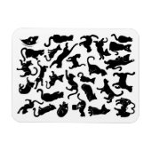 Black Cat Pattern Magneet (Horizontaal)