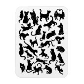Black Cat Pattern Magneet (Verticaal)