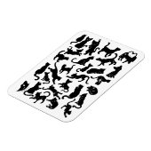 Black Cat Pattern Magneet (Linkerzijde)