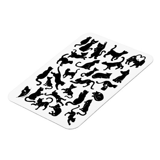 Black Cat Pattern Magneet (Linkerzijde)