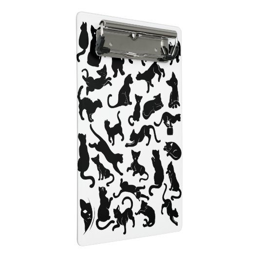 Black Cat Pattern Mini Klembord (Schuin)