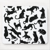 Black Cat Pattern Muismat (Voorkant)