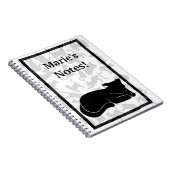 Black Cat Pattern Notitieboek (Rechterzijde)