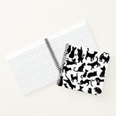 Black Cat Pattern Notitieboek (Binnen)