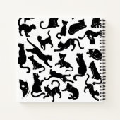 Black Cat Pattern Notitieboek (Achterkant)