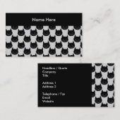 Black Cat Pattern op Light Grey. Visitekaartje (Voorkant / Achterkant)