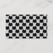 Black Cat Pattern op Light Grey. Visitekaartje (Achterkant)