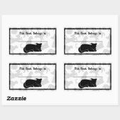 Black Cat Pattern Rechthoekige Sticker (Vel)