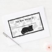 Black Cat Pattern Rechthoekige Sticker (Envelop)