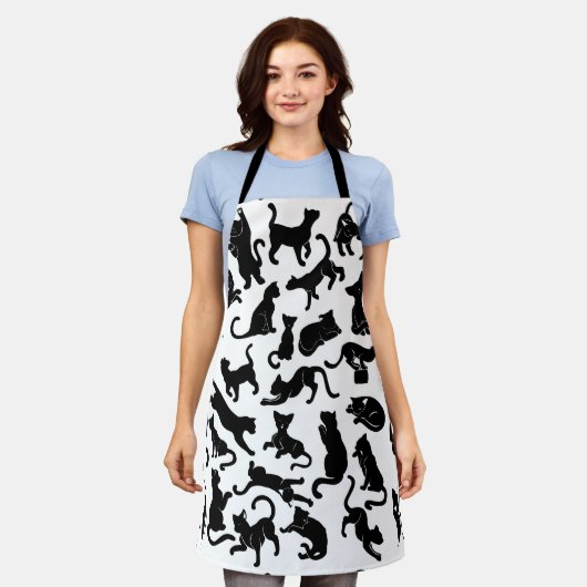 Black Cat Pattern Schort (Gedragen)