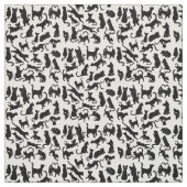 Black Cat Pattern Stof (Swatch)