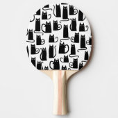 Black Cat Pattern Tafeltennisbatje (Voorkant)