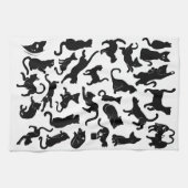Black Cat Pattern Theedoek (Horizontaal)