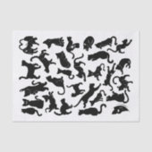 Black Cat Pattern Tissuepapier (Voorkant)