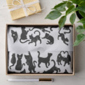 Black Cat Pattern Tissuepapier (Geschenk)
